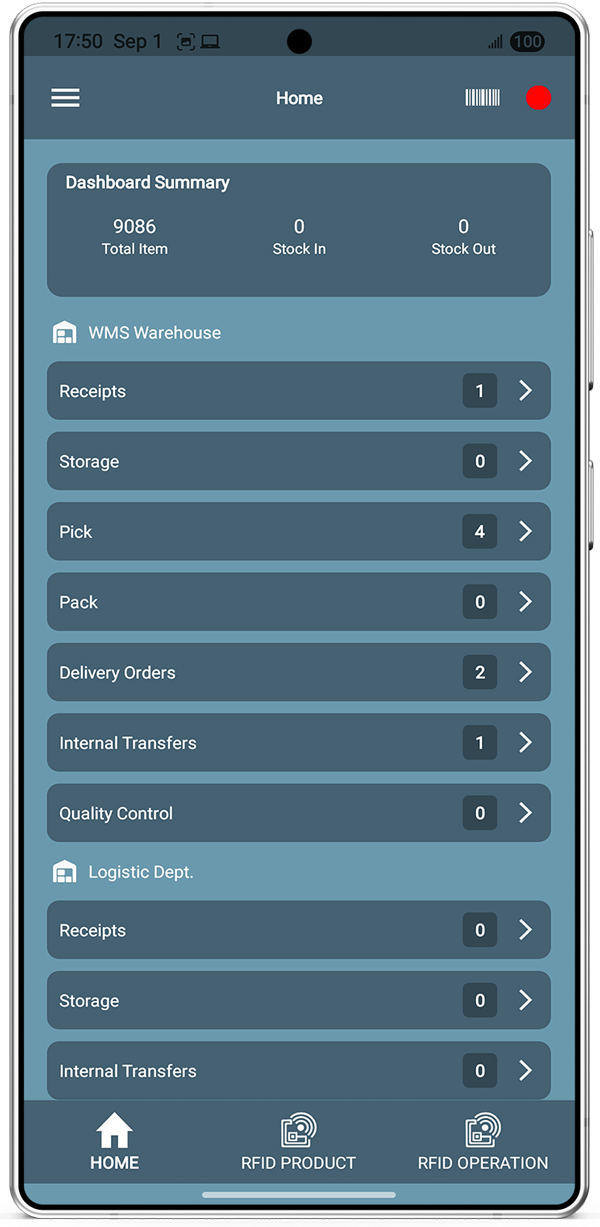 Offline sync menu
